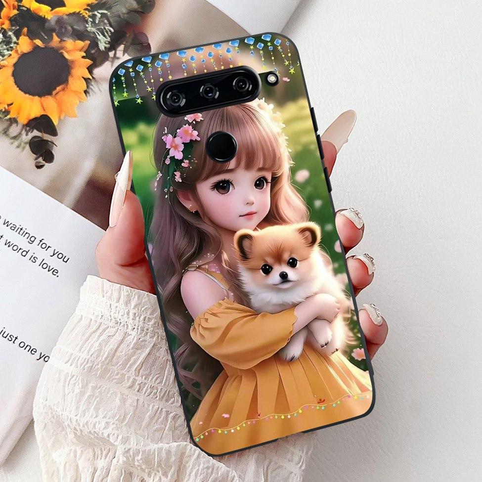 Funda For LG V40 ThinQ Case Cover Silicone Luxury Fashion Cute Cat Cool Shockproof Bumper Casing For LG V405 LM-V405 LM-V409N