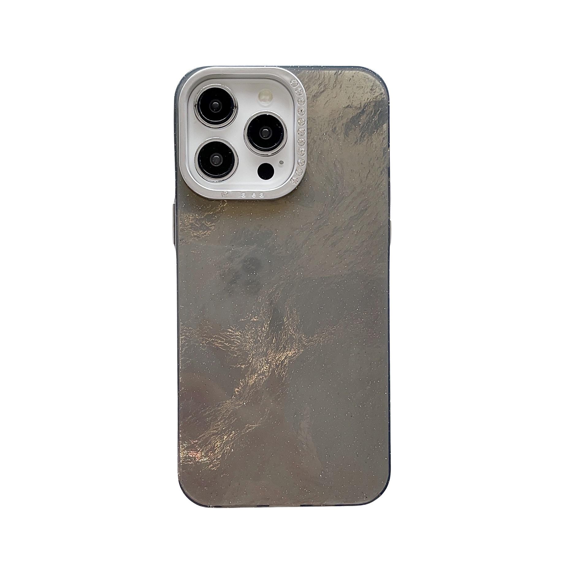 

Премиальное ощущение Совместимый с Apple 17 Pro Max Чехол для телефона Текстура фольги iPhone 16 Алмазная линза 15/14 Мягкий чехол iphone11