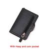 Rfid Carbon Fiber Credit Card Holder Men Wallets Slim Thin Mini Leather Metal Wallet Purse Black Wallet for Men  Wallet for Men