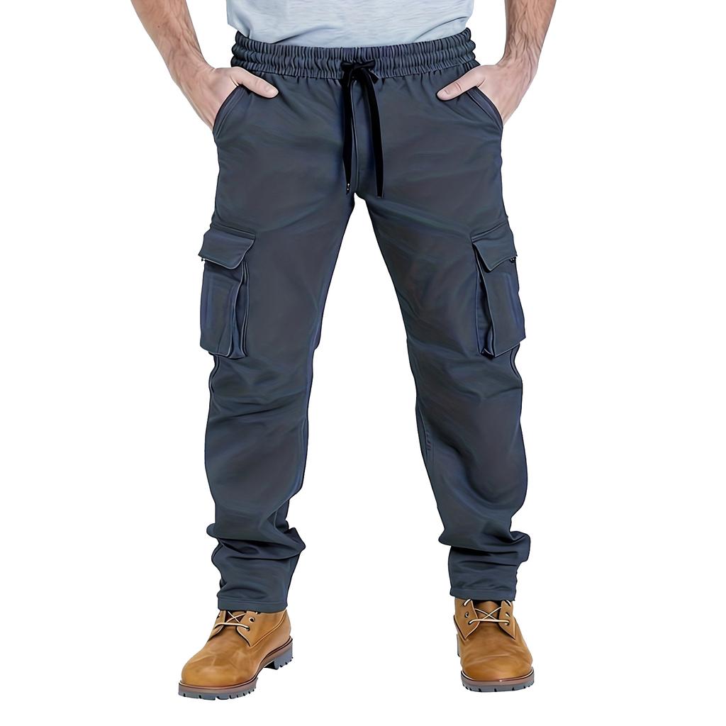 Men's ,color Rope Sports Workwear With Multiple Pockets And Long Pants