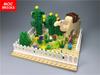 Non-Toxic Set Moc Bricks Plant Diy Desert Plant Green Cactus Oasis Camel Building Blocks Figure Dolls Children Gift