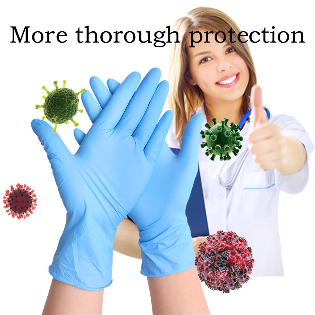 Rubber Comfortable Disposable Mechanic Nitrile Gloves Exam Gloves S,24-25cm//9.45X 10in 50pcs Nitrile Gloves