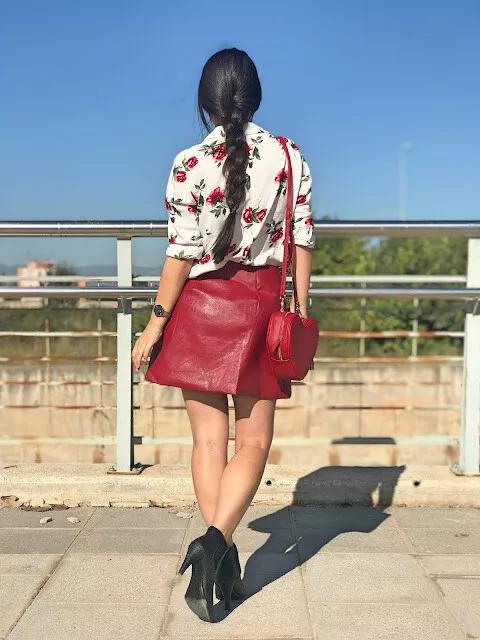 Heiß Sexy Rot Echtes Lammleder Slim Fit Einzigartiger Damenrock Designer