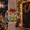 Holiday Gift for Friends Best Christmas Wreath Pendant, Acrylic Hanging Ornament, Decorative Piece Party Decoration Xmas Fireplace Pendant