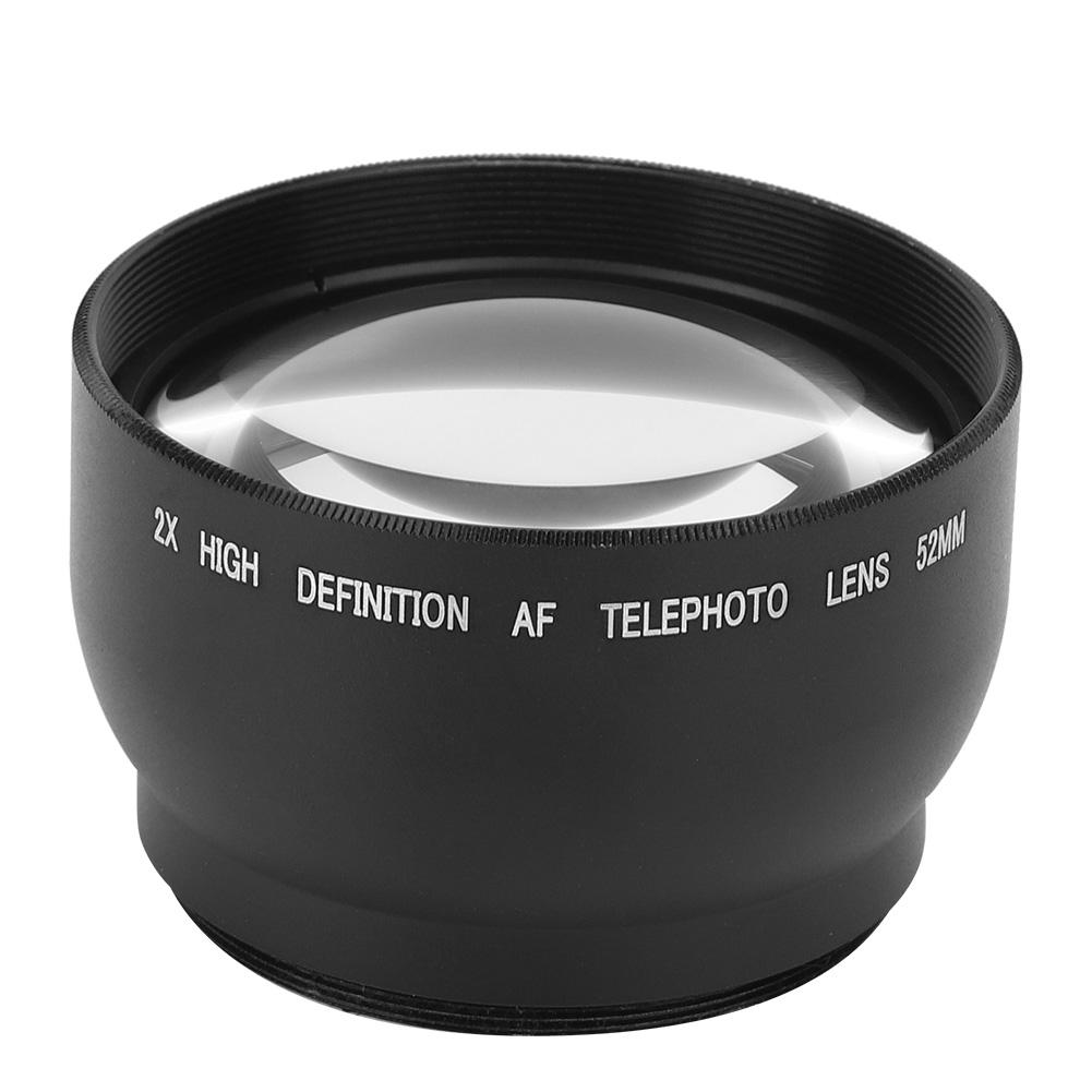 52MM 2X Aluminum Alloy Magnification Additional Lens for All 52MM Diameter Camera Lenses