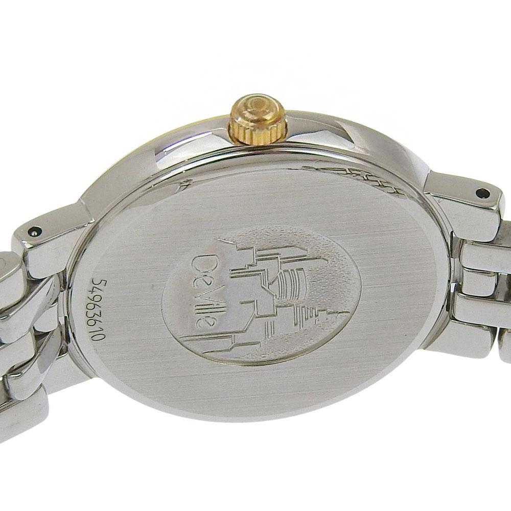 Omega Orologi De Ville 7261.83 Quadrante Nero Acciaio Inossidabile Quarzo Analogico Donna Usato