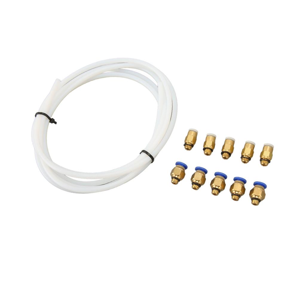 PTFE Tubing with PC4 M6 KJH04 M6 Pneumatic Fittings for 1.75MM Filament PLA ABS for 3D Printer