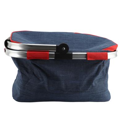 Large Insulated Picnic Basket Shopping Travel Camping Grocery Bag Leakproof Folding Thick Aluminum