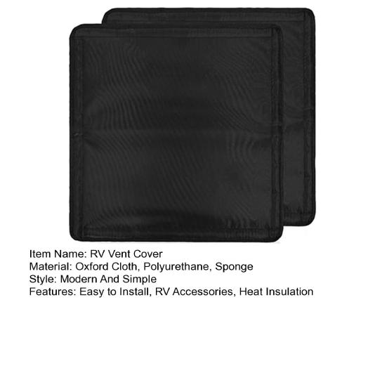 2Pcs RV Sun Blackout Vent Cover Reflective Heat Insulation Skylight Window Shade Foldable Motorhome Roof Ventilation Shield Universal RV Accessories