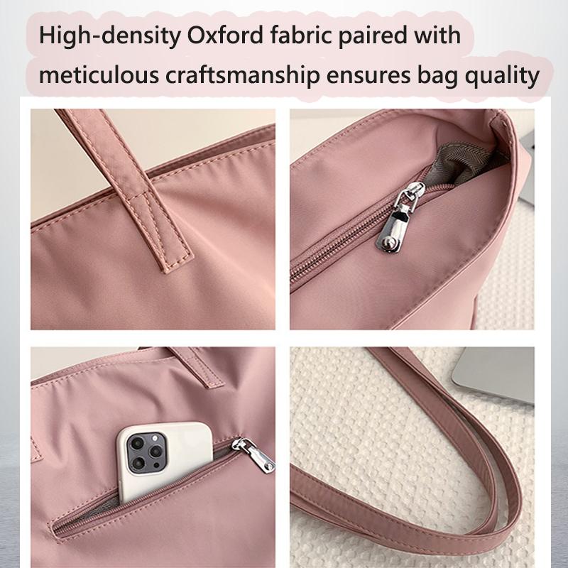 New Women'S Tote Bag | Large Capacity | Casual Canvas & Waterproof Nylon | Versatile Shoulder Bag For Class And Gym Commuter Bag