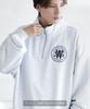 [IMPROVES] [SIDEWAYSTANCE] Thick Embroidered Circle Logo Fleece Half-Zip Sweatshirt