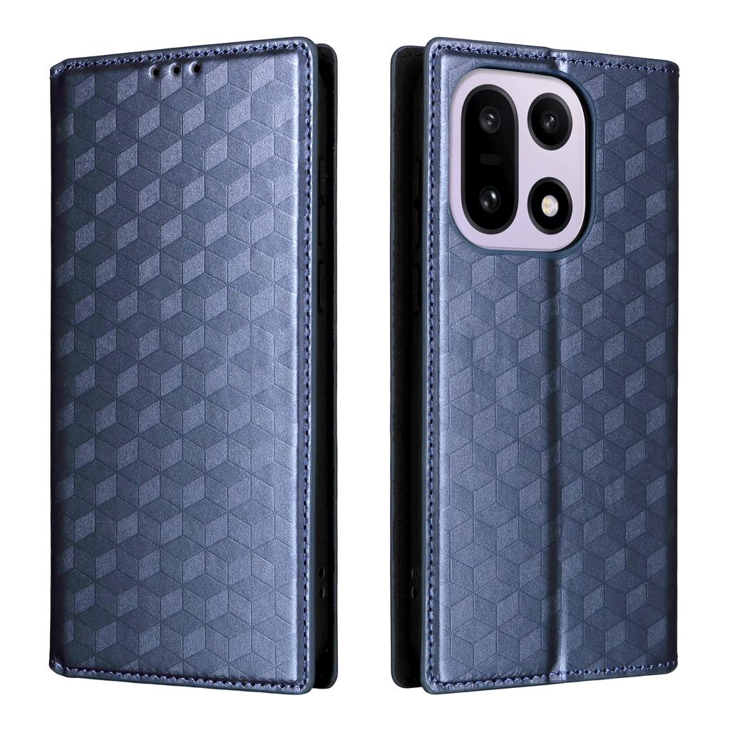 For OnePlus 15 5G Case Wallet Rhombus Imprinted PU Leather Phone Cover