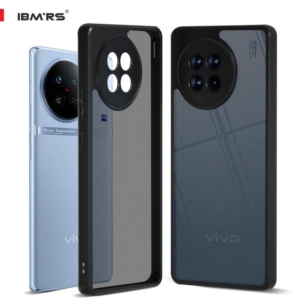 (Comes with wrist strap)IBMRS for vivo X90 Case, Anti-Fingerprint Technology Easy to Hold Feels Velvety Soft Phone Cover for Women, Men - Matte Clear