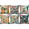 Lot de 2 taies d'oreiller carrées simples à motif floral, amovibles, pour canapé, salon, chevet, 45 x 45 cm, sans noyau d'oreiller