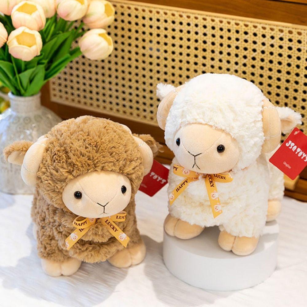 Fluffy Standing Goat Plush Doll 23cm Baby Goat Keychain Sheep Plush Toys  Children