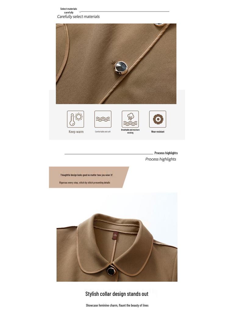 Hengyuanxiang Women's Plus Size Spring/Autumn Jacket for Middle-Aged & Elderly – Fashionable Outerwear