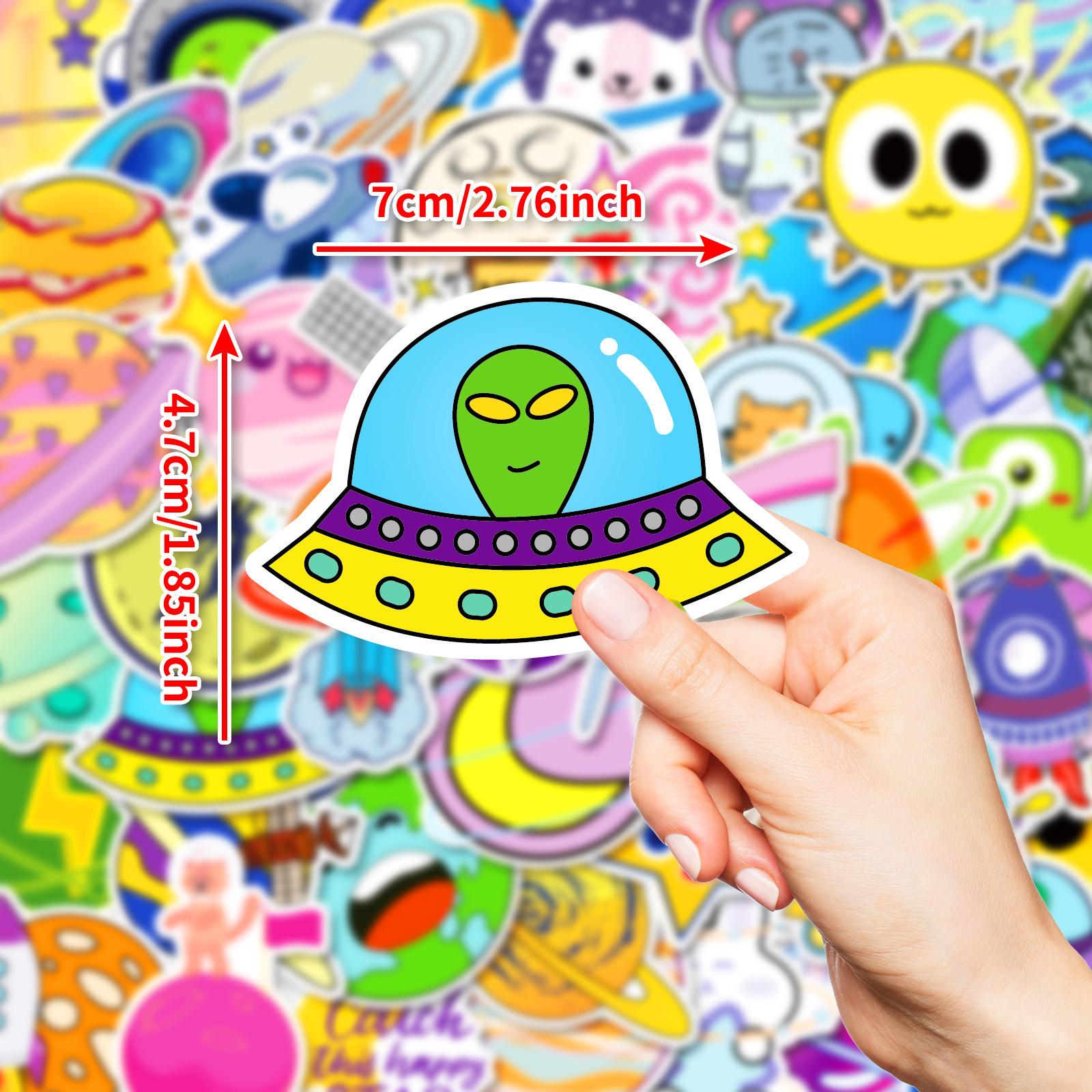 

50 Креативных Каваий Вселенная Планеты Серия Граффити Наклеек Кот Кролик Неповторяющиеся Наклейки