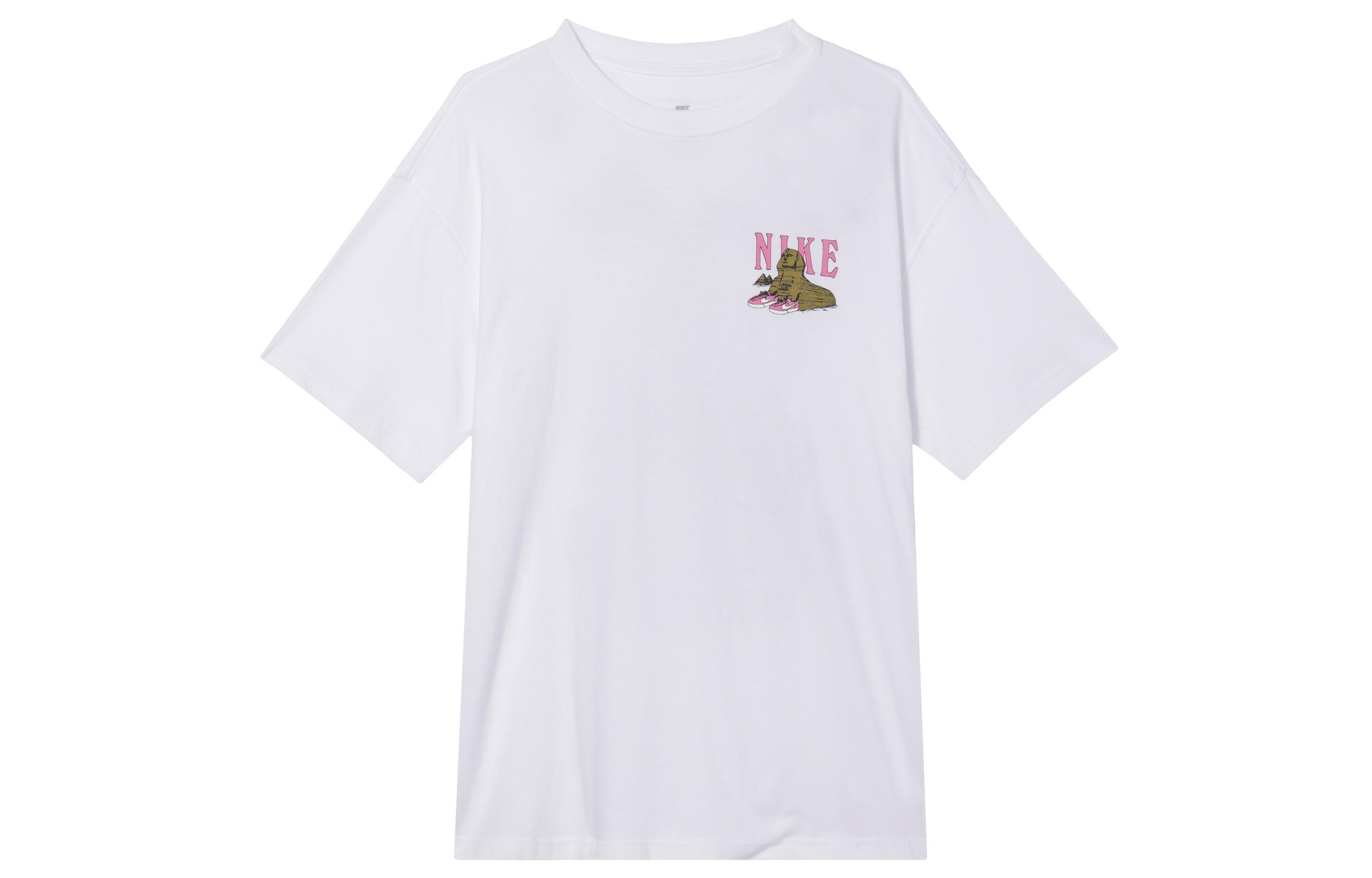 Nike SB T Shirts Men s White Crew Neck Moderate Straight Fit FJ1142-100 XL