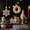 Glitter Christmas Pendant Plastic Christmas Home Decoration  New Year
