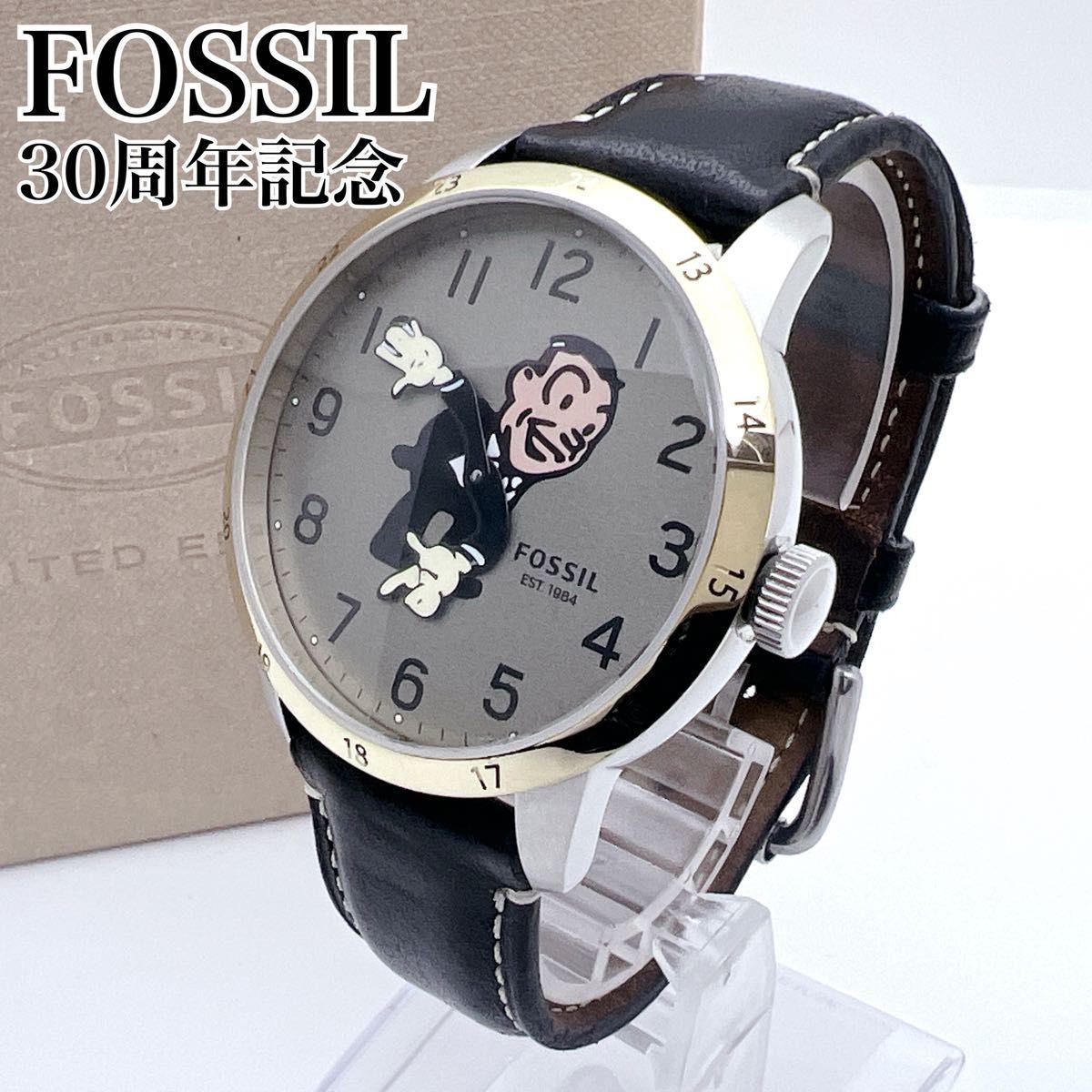 Used [Super Rare] FOSSIL 30th Anniversary Limited Watch with Exclusive BOX & Pin Badge Working Item Fred Collector