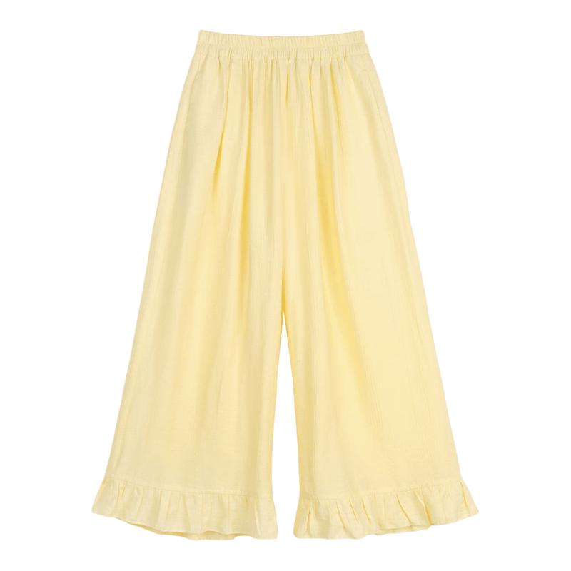 LUSON Girls' Summer Loose Straight-Leg Pants
