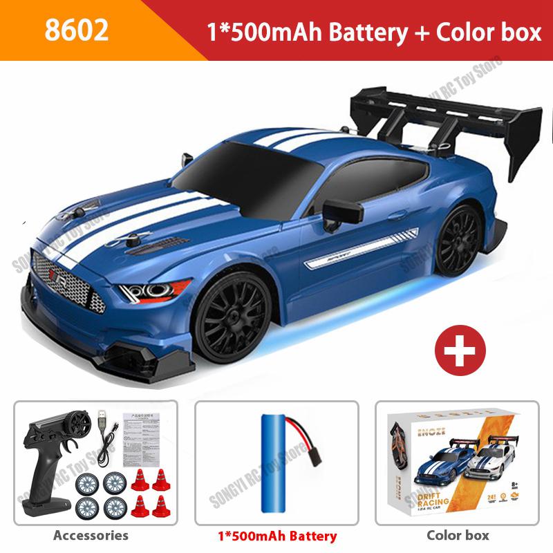 4WD RC Car With LED Remote Control Cars High Speed Fast Drift Racing 2.4G Radio RTR Vehicle GTRPRO Model Toy Kids Children Gift