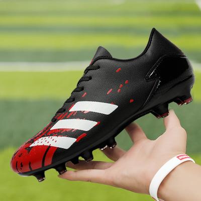 Football Shoes Boys and Girls Young Students Competition Training Shoes Artificial Lawn AG Spikes TF Broken Nails Mandarin Duck Shoes.