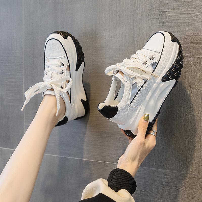 Inner height increase dad shoes women 2025 new Internet celebrity high-top shoes versatile small sports casual shoes platform women's shoes