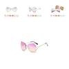 Transparent Rimless Women Glasses Oversized Clear Lens Sunglasses Gradient Color