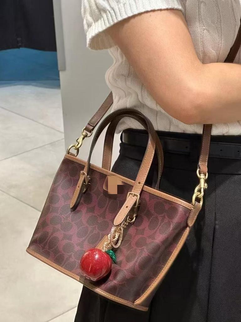 Coach Retro Flower Taxi Tote Handbag - Fashionable Shoulder & Crossbody Basket Bag