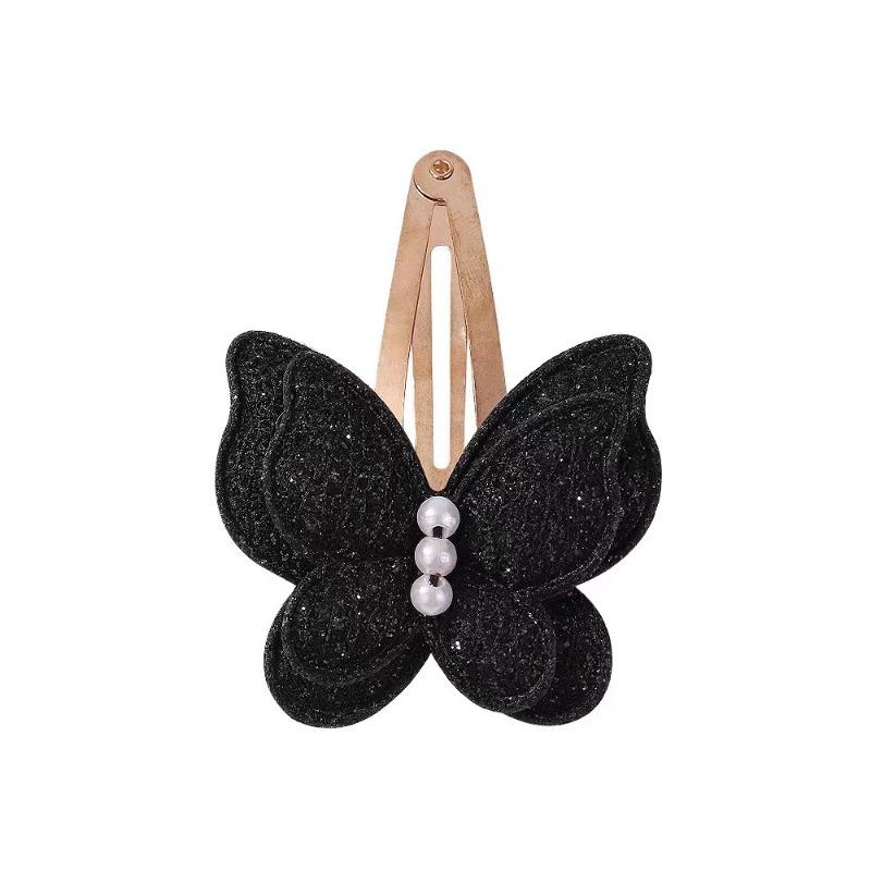 4-teiliges/Set Schmetterling Haarspangen Set für Mädchen Doppellagige Schleife Niedliche Pony Haarspange Baumwolle Sicher Kinder Baby Haarschmuck Set