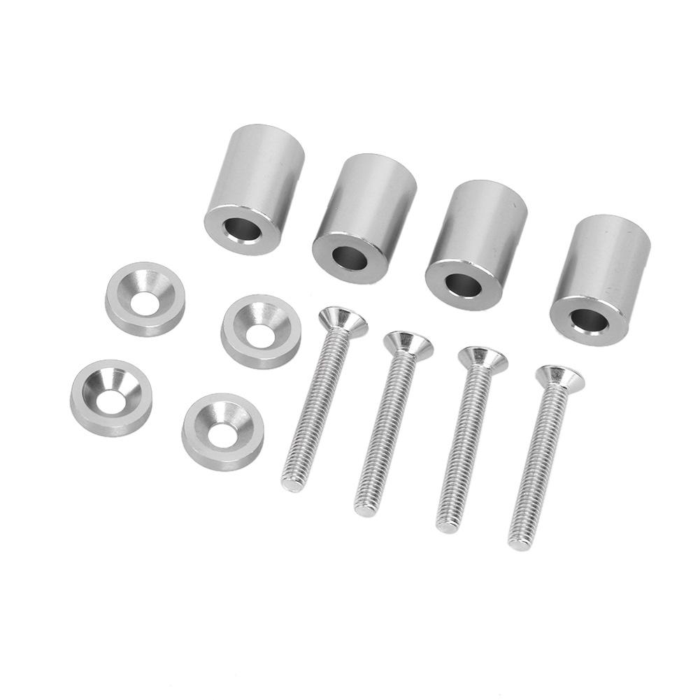 Car Aluminum Alloy Engine Hood Ventilation Spacer Riser Fit for 6mm Motor(Silver)