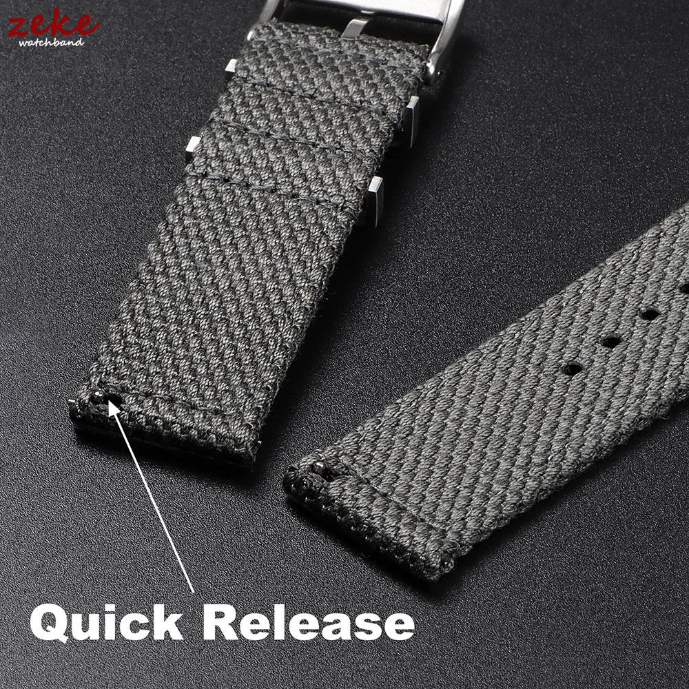 Genuine Linen Nylon Watch Strap 20mm 22mm for Omega Business Cotton Fabric Bracelet Breathable Woven Sports Strap for Men Women