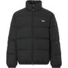 Korean Style Logo Print Comfortable Stand Collar Long Sve Zipper Down Jacket Men Outerwear Black LE2404DP01BK