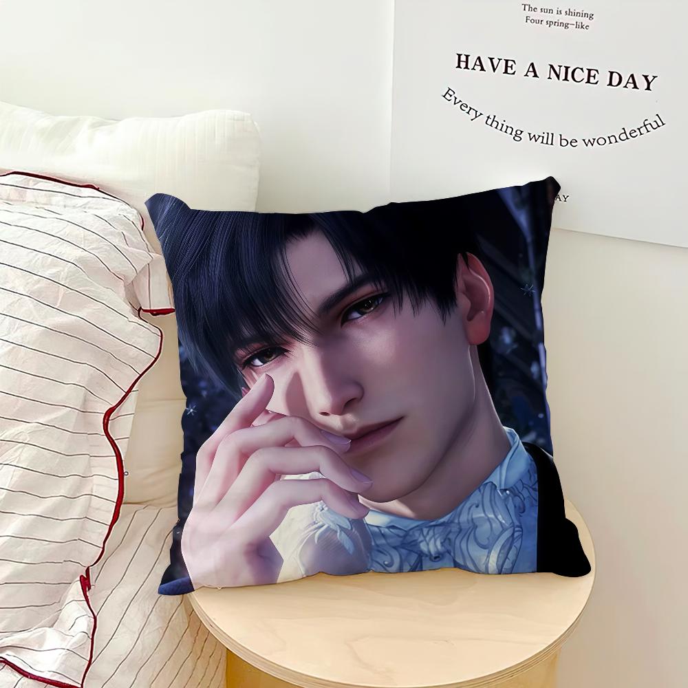 Zayne love and deepspace Wedding Card chibi cushion cover soft Pillow Case for Sofa Living Room Home Decor Protective Covers