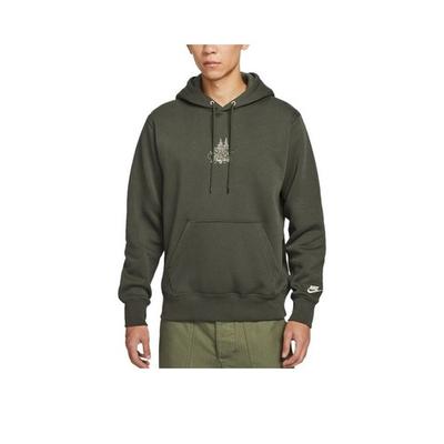 Men's Sports Casual Pullover Hoodie In Dark Green