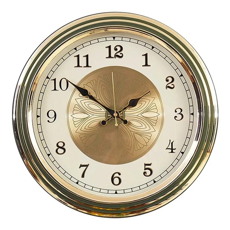 Retro Wall Clocks Large Golden Metal Watches Silent Luxury Living Room Wall Clock Copper Creative Modern Bedroom Home Decor Gift