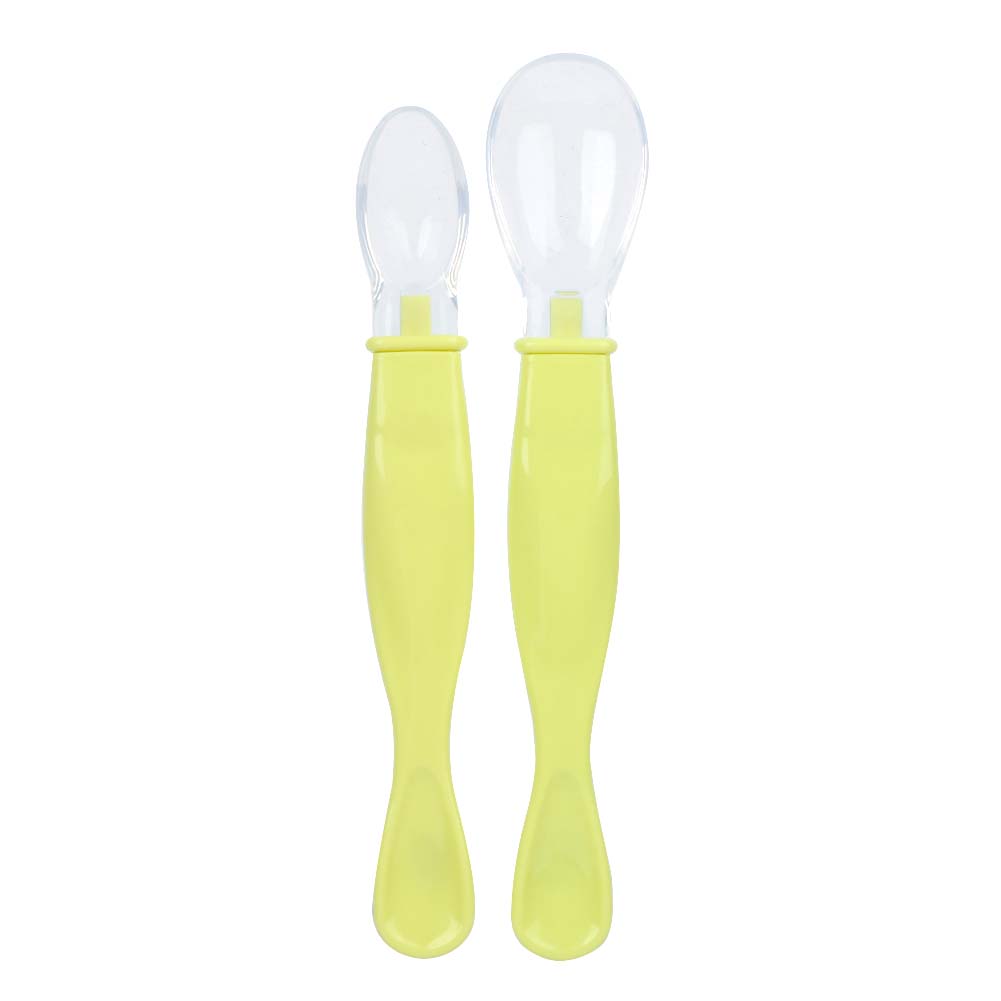 2pcs Baby Spoons Food Grade Silicone Spoons with Soft Tips Infant Feeding  Spoon Baby Utensils