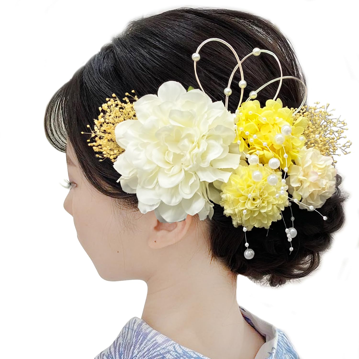 

Baramoly Dahlia Hair Preserved Artificial Perfect for Fireworks and Cute and Simple Hair Ornament, Flowers, Flowers, Kimono, Yukata, Festivals,
