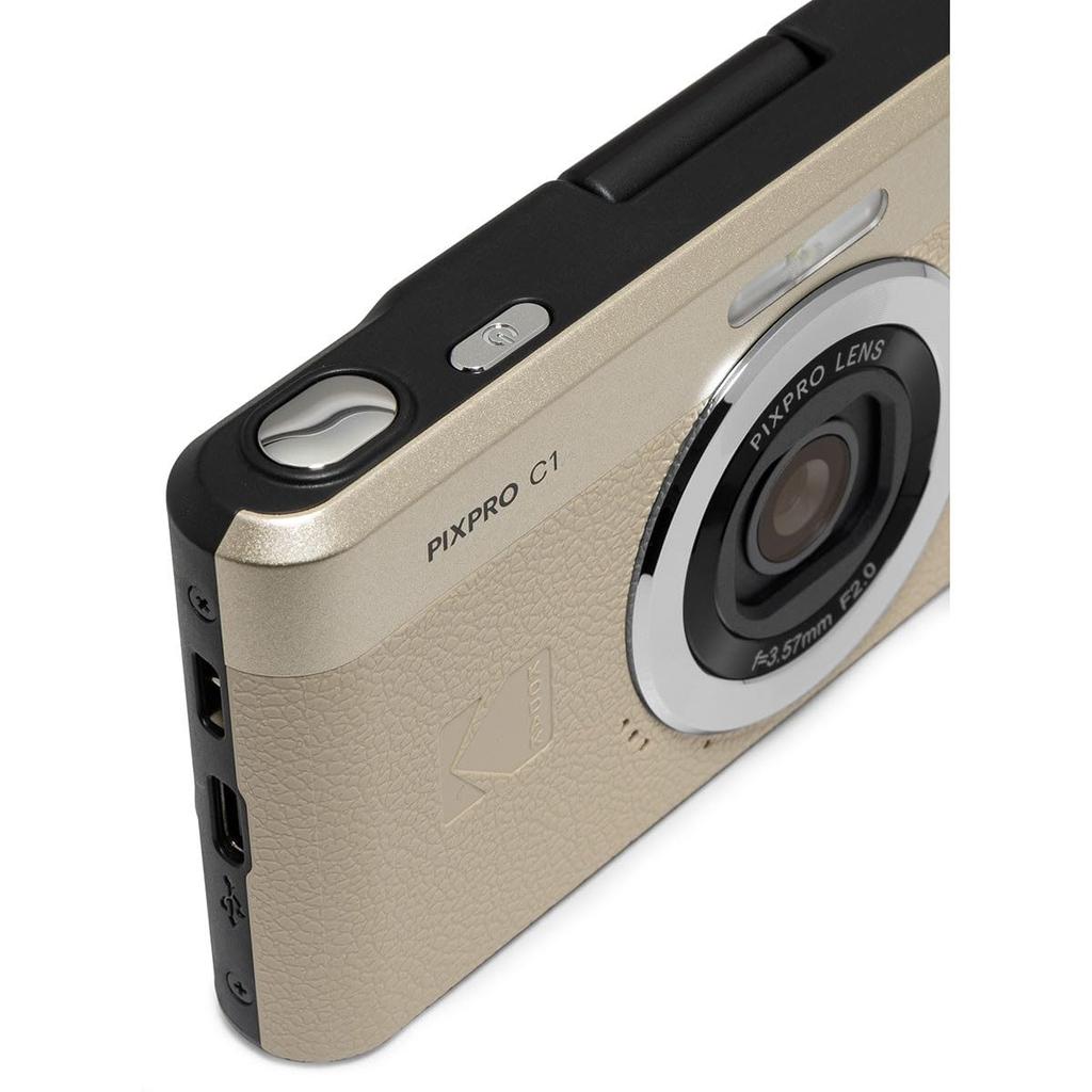 Kodak PIXPRO C1 Friendly Zoom Digital Camera - 13MP Compact Point & Shoot with 2.8" 180° Tilt LCD Flip Screen, Retro Vintage Design, 4x Zoom and