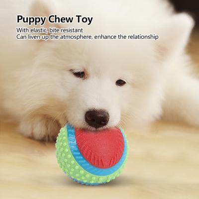 Pet Dogs Rubber Elastic Ball Chew Teeth Grinding Safe Training Interactive Toy Outdoor Throwing And Recovery Training For Dogs