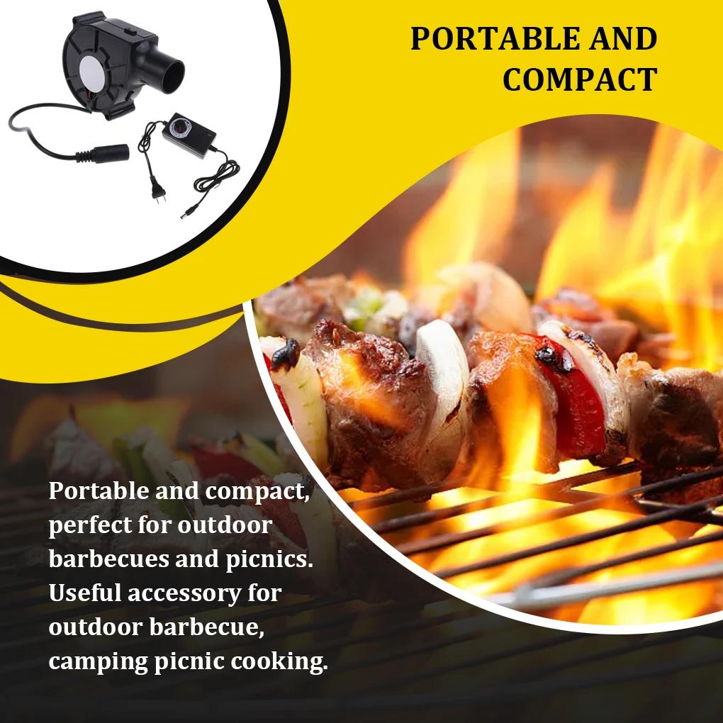 220V BBQ Ventilátor Malý Dúchadlový Motor so Zberom Vzduchu Nastaviteľná Rýchlosť Varenie Nástroj US/EU Zástrčka Ručný Barbecue Dúchadlo Kemping
