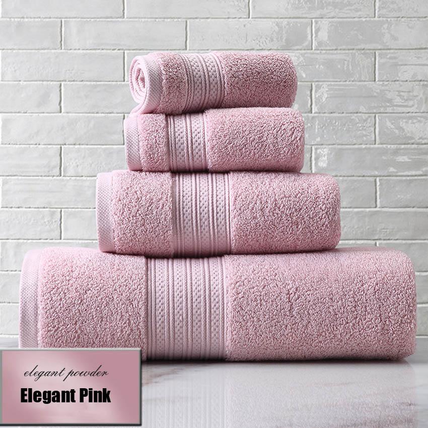Large Thick Towel Set Solid Color 100% Cotton Bath Towel Bathroom Hand Face Shower Towels For Adults Home Hotel toalla de ducha