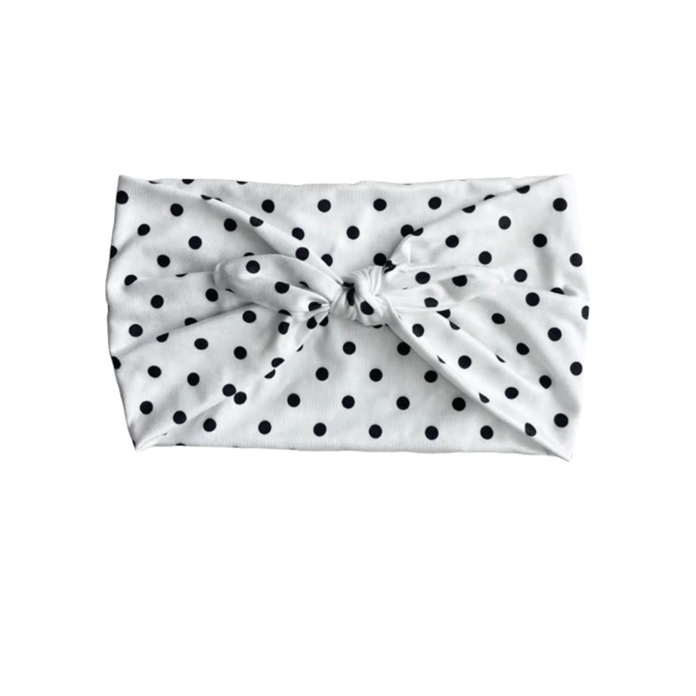 

Elastic Women Wide Headwraps Polka Dot Non Slip Hairband Hair Accessories Bow Headbands Sports белый
