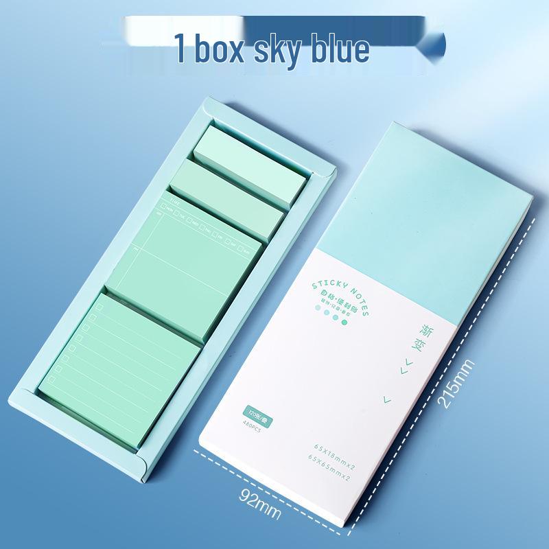 Gradient Sticky Note Set: Tearable Student Memo Pads with High-Value Index Stickers