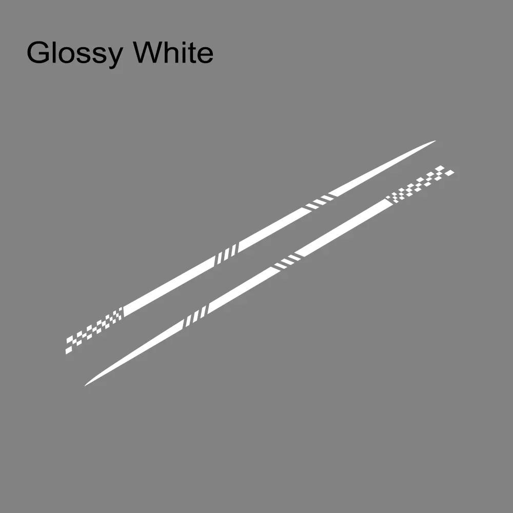 2PCS Car Waistline Stickers Racing Car Body Side Stripes Vinyl Decals Waterproof Creative Auto Styling Decoration Accessories