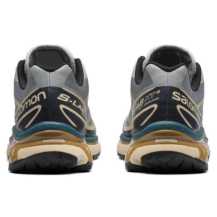 Salomon XT-6 Retro Outdoor Fabric Synthetic Leather Non-Slip Wear-Resistant Low-Top Casual Trail Running Shoes Unisex Sneakers Sand-Gray 414551