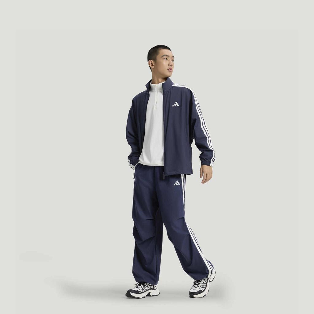 Adidas St 3St Denim Jacket Upf50+ Quick-Dry Denim Sports Striped Loose Long Sleeve Jacket Men Jacket KR2547