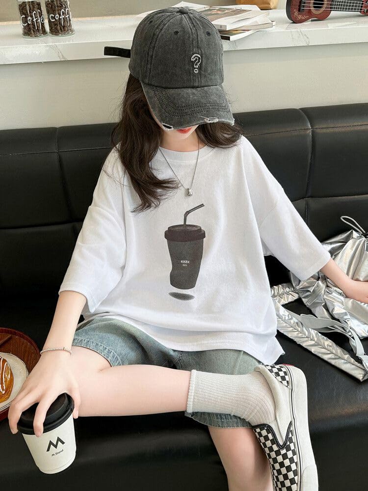 KOSIKINI Summer Clothing Short Sleeve and Casual School Plus Sizes Tracksuit Tracksuit Girls' Set, T-Shirt Shorts, Sportswear, 2-Piece Set, Tracksuit,