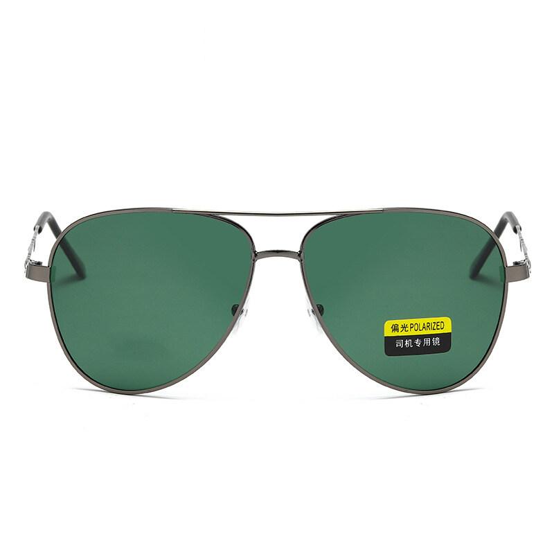 Retro Metal Sunglasses Male Toad Mirror Polarized Sunglasses TAC Square Single Beam Double Beam Sunshade Glasses For Men Night market mirror